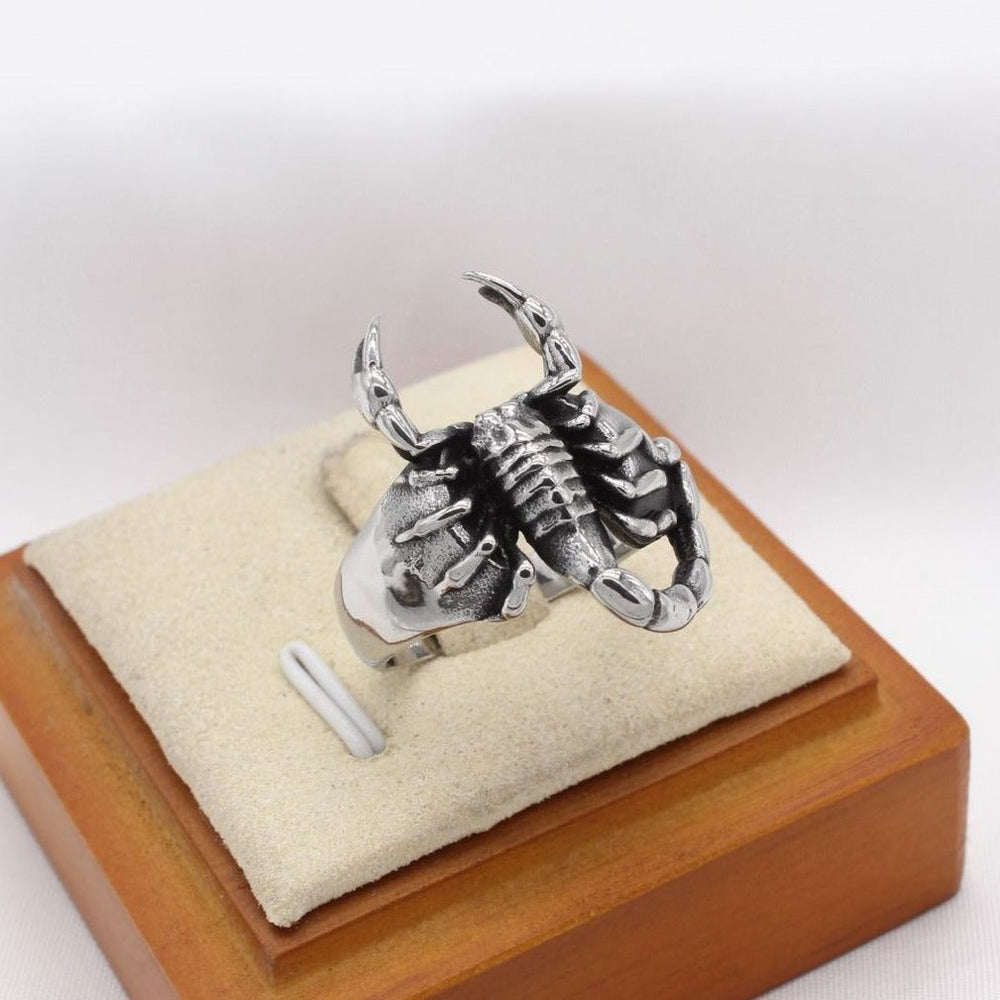 Titanium Steel Scorpion Ring for Men Vintage Style R1719