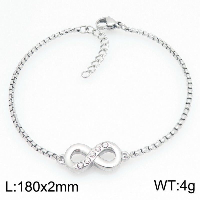 Stainless Steel Infinity Symbol Bracelet for Men & Women Minimalist Chain KB211227-KFC