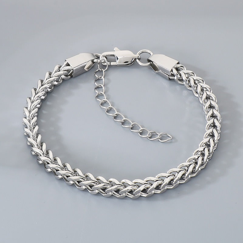 Stainless Steel Hip Hop Bracelet for Men Adjustable KB210718-Z