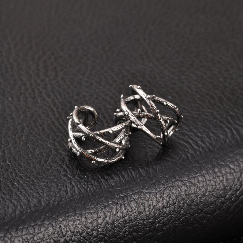 Stainless Steel Thorn Ear Cuff for Men Dark Streetwear Style EC-011
