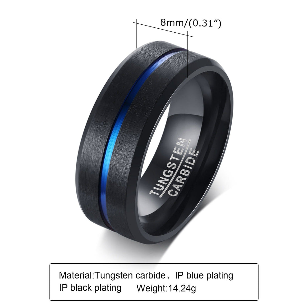 8mm Tungsten Carbide Bottle Opener Ring – Matte Black Men’s Utility Jewelry TCR-039