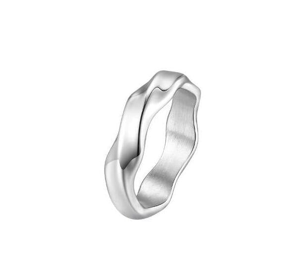 Stainless Steel Möbius Ring – Men’s Vintage Silver Gold Band RC-727