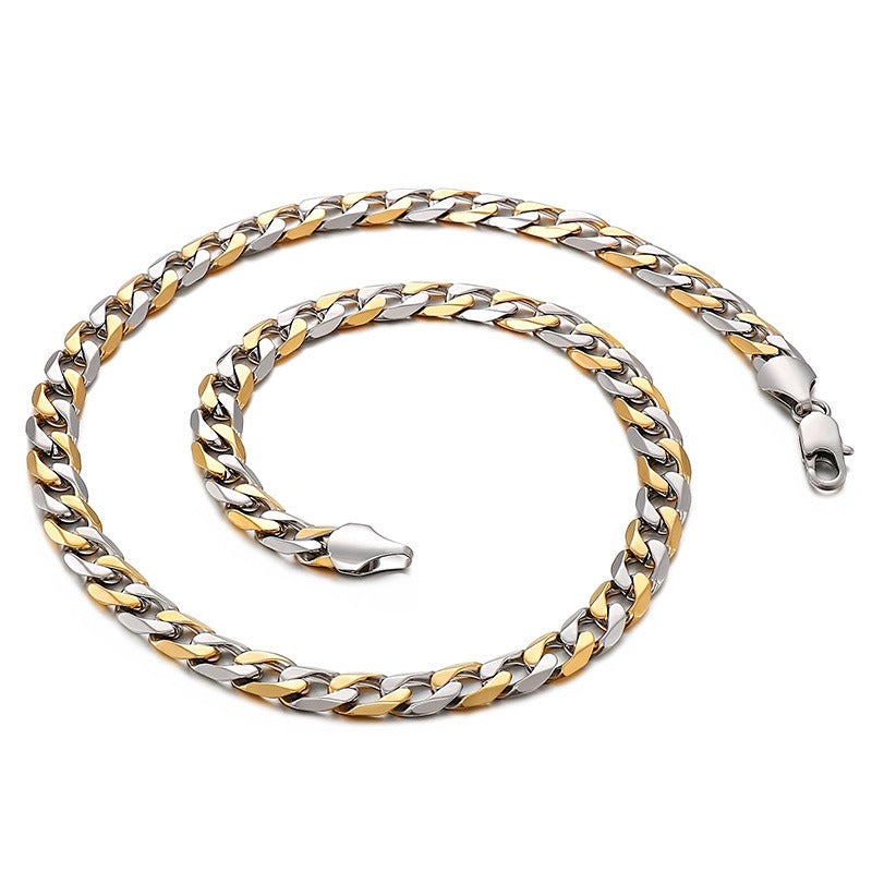 NK Chain Necklace – Sandblasted Titanium Steel Men’s Streetwear Jewelry KB84417-CD