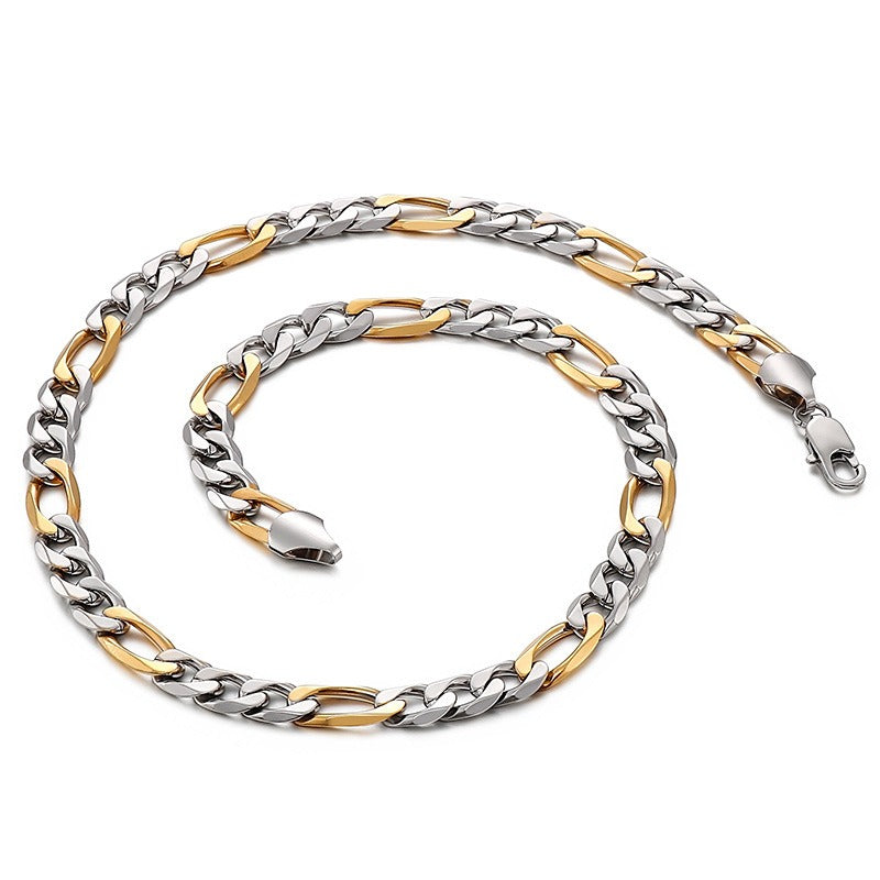 NK Chain Necklace – Sandblasted Titanium Steel Men’s Streetwear Jewelry KB84417-CD