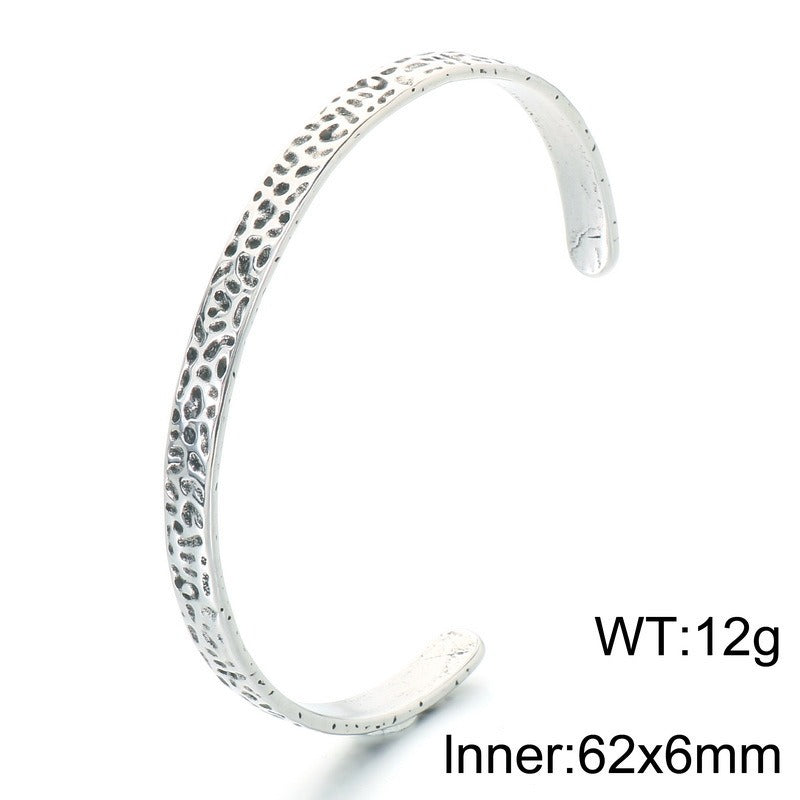 Stainless Steel Snake Cuff Bracelet for Men Vintage Scale Design KB214265-LU