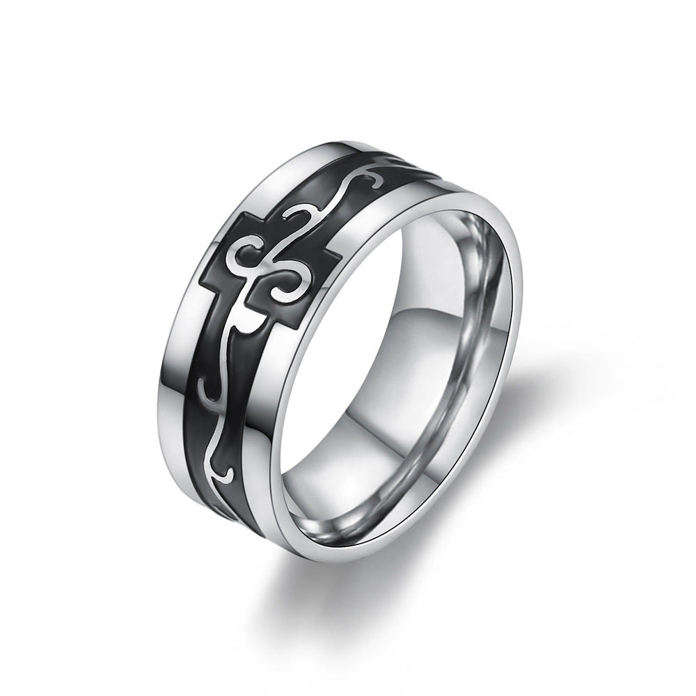 Dragon Engraved Ring for Men Stainless Steel Vintage Gothic TR0106
