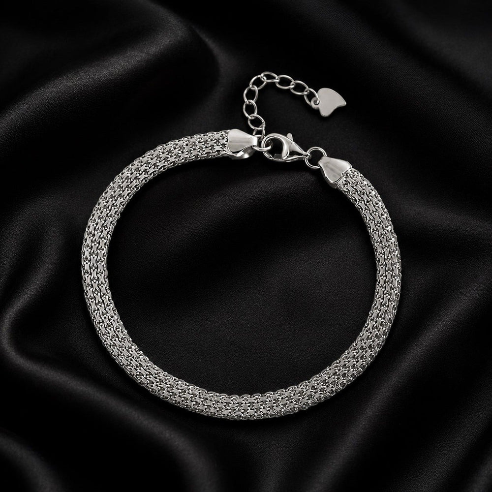 Flat Woven Mesh Bracelet for Men BR-3043