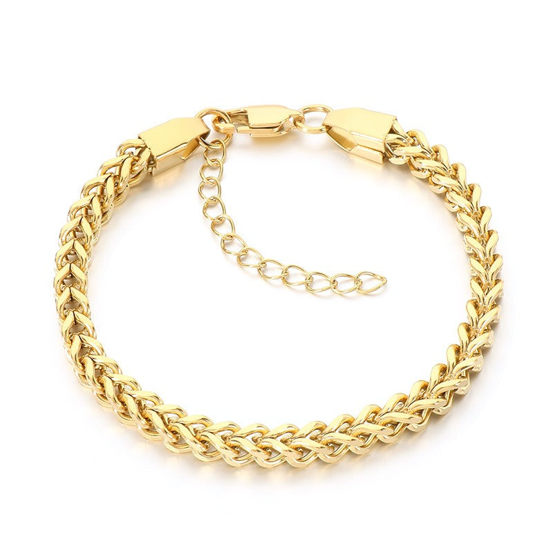 Stainless Steel Hip Hop Bracelet for Men Adjustable KB210718-Z
