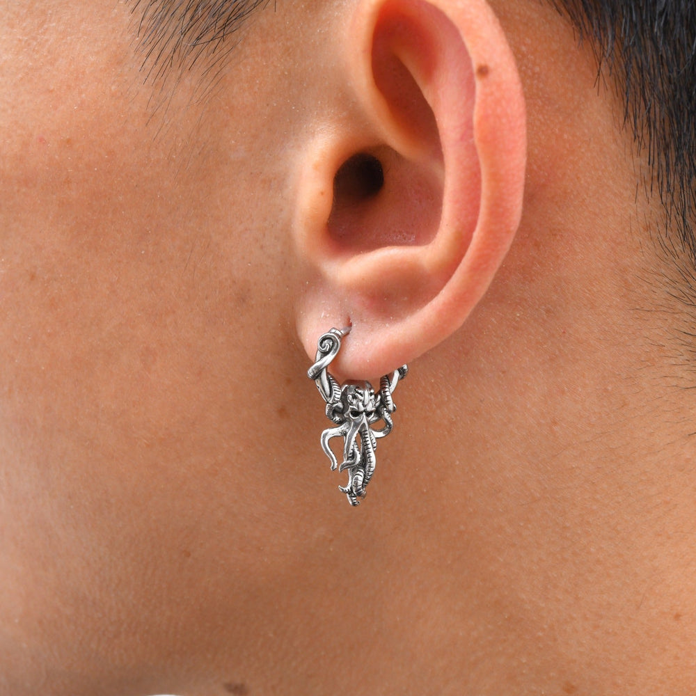 Stainless Steel Octopus Hoop Ear Cuff Earring for Men EH-891