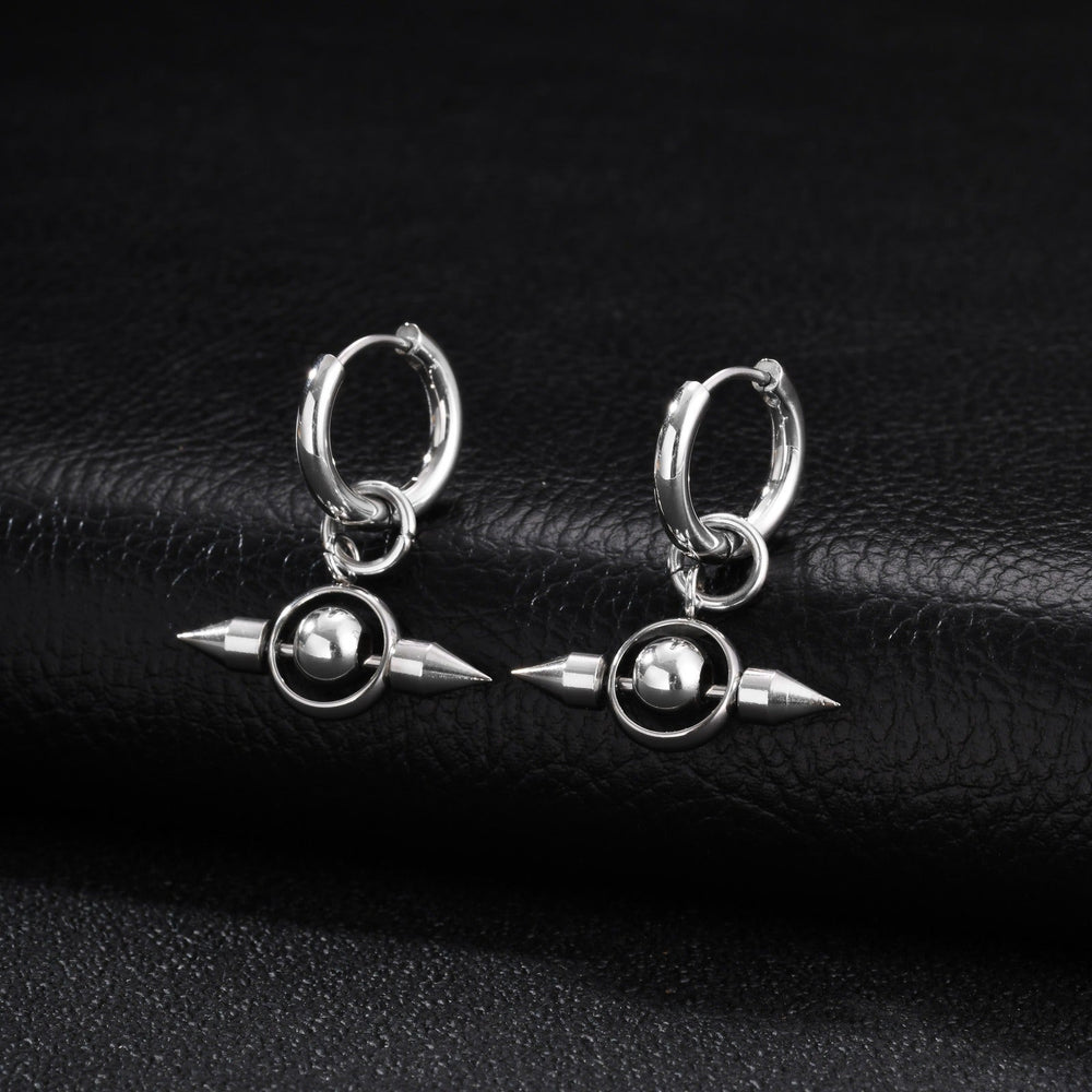 Mechanical Rivet Hip Hop Stud Earrings for Men Women Stainless Steel EH-1110